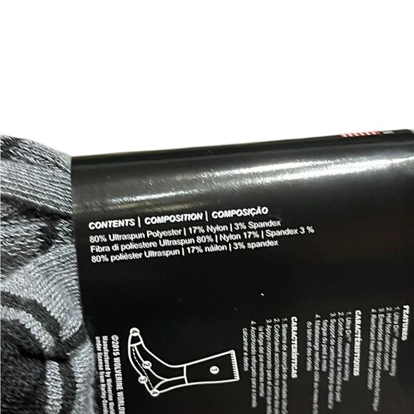 Harley-Davidson Black and Gray Bar And Shield Socks, 2 Pairs, Size L - Picture 5 of 6